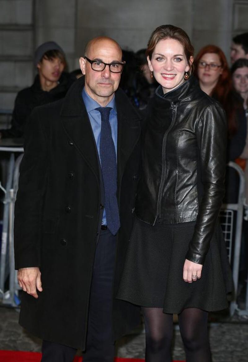 Stanley Tucci and his wife Felicity Blunt attend the VIP screening. Tim P. Whitby / Getty Images