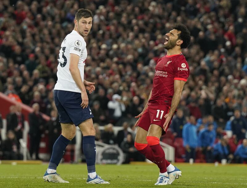 Mohamed Salah - 6. The Egyptian had a frustrating night as Spurs doubled up on him. Davies got in the way of his best effort on goal. EPA