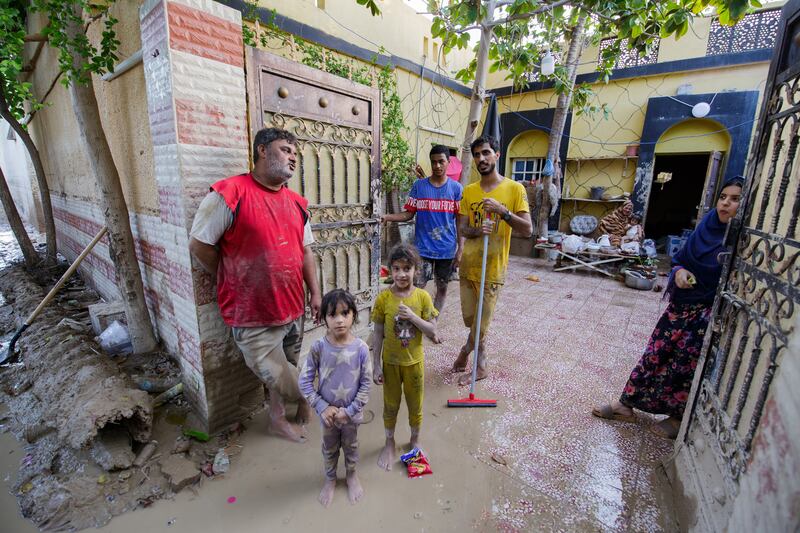Khalifa and members of his family are among thousands of people who were affected by floods, after Cyclone Shaheen ripped through Oman.