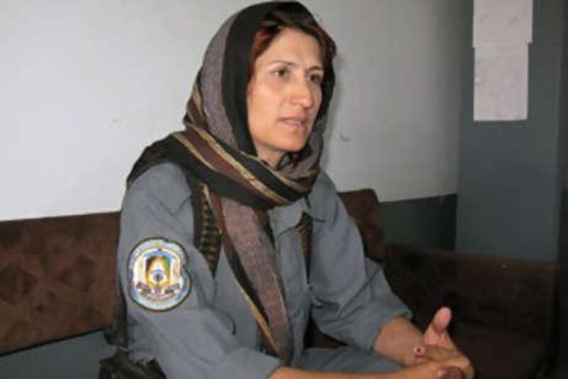 Malalai Kakar speaking at her office in Kandahar. She was killed by the Taliban as she left for work.