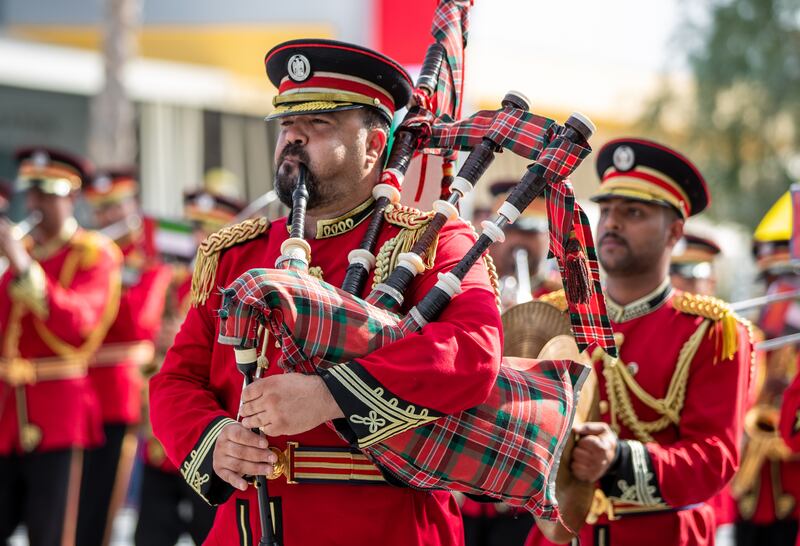 The parade is a sea of colour and sound. Victor Besa / The National