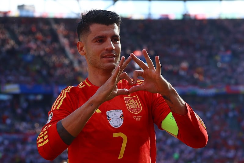 Spanish captain opened scoring just before half-hour mark with calm finish to become joint third top scorer in the history of Euros with seven goals. Went off injured in second half. EPA