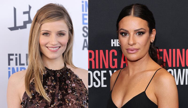 'Glee' co-stars Dianna Agron and Lea Michele were enemies onscreen and flatmates offscreen. AFP