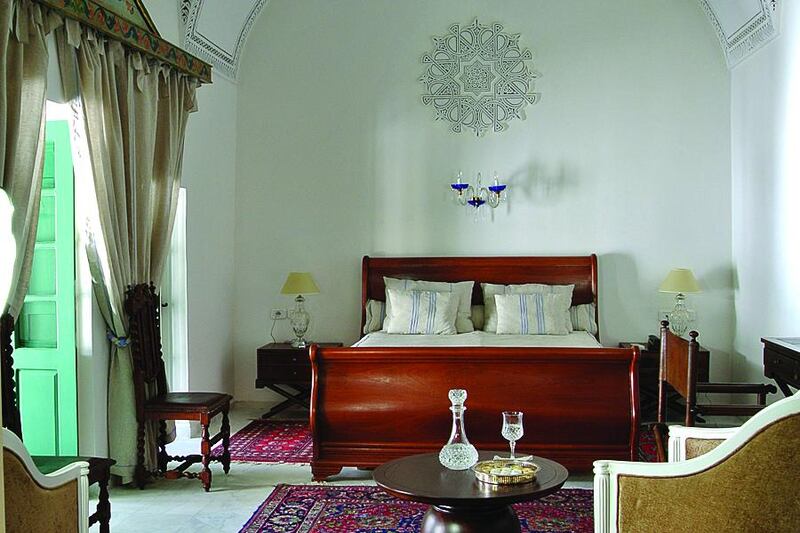 A luxurious El Alia room at the Dar Ben Gacem in Tunis, Tunisia. Slim Gomri