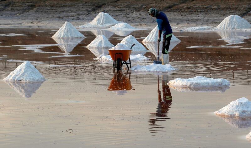 This salt pond is in the city of Diwaniyah, the capital of Al Qadisiyah governorate, Iraq. Reuters