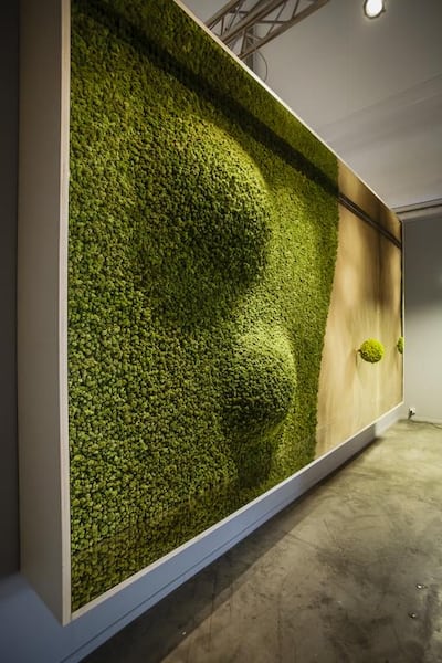 Green Dunes by the architect Aldo Cibic, on display at Downtown Design in Dubai. Courtesy Blumohito