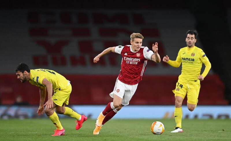 Martin Odegaard 6 - Kept the play ticking but not much else from the Norwegian attacking midfielder. Whether it’s cadence or chemistry, the on-loan Real Madrid midfielder isn’t shining much in Arteta’s system. Getty Images