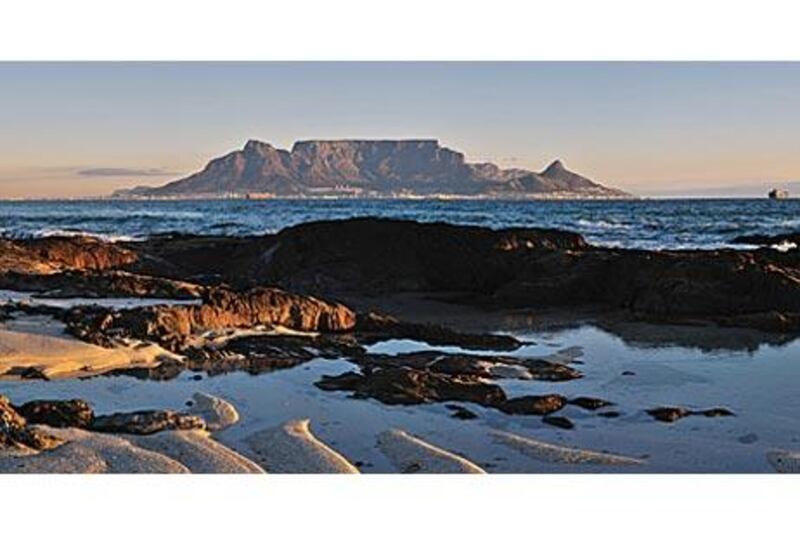 Table Mountain provides a dramatic backdrop for Cape Town.