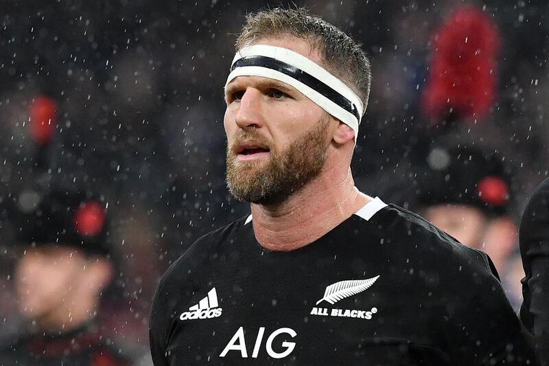 (FILES) This file photo taken on November 10, 2018 shows New Zealand's number 8 Kieran Read lining up before the autumn international rugby union match between England and New Zealand at Twickenham stadium in southwest London. All Blacks skipper Kieran Read announced on March 6, 2019 he will retire from international rugby after this year's World Cup to play for Japanese club Toyota Verblitz. / AFP / Ben STANSALL
