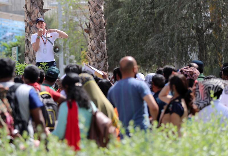 Visitors line up in the hope of a glimpse inside the Germany pavilion, one of Expo’s top attractions