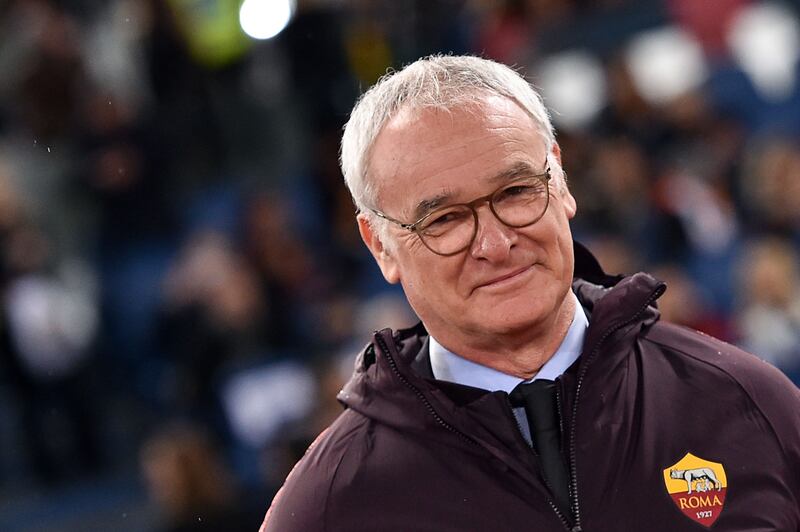 AS Roma's Italian coach Claudio Ranieri smiles as he attends the Italian Serie A football match AS Roma vs Empoli, on March 11, 2019 at the Olympic stadium in Rome.  / AFP / Andreas SOLARO
