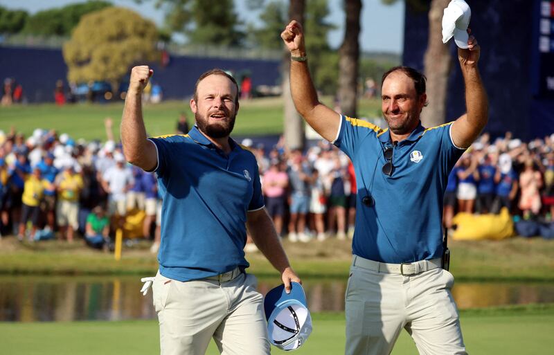 Hatton's first Ryder Cup as a senior player, and boy did he revel in his leadership role. Formed an unbreakable foursomes partnership with Rahm, winning both games, and claimed a half with Hovland in Friday fourballs. Then proceeded to crush Open champion Harman in singles. A fearless, feisty display from the Englishman in Rome. Reuters