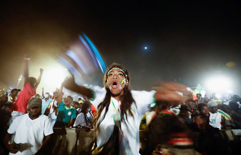 Senegal fans celebrate after winning the Africa Cup of Nations 2021 final. Reuters