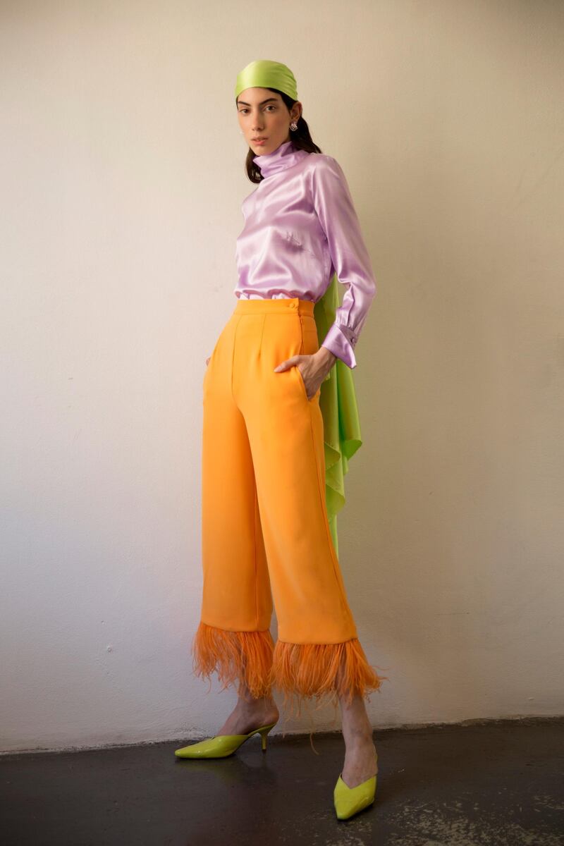 Taller Marmo  lifts womens wear with feathers and fringing. Courtesy Taller Marmo