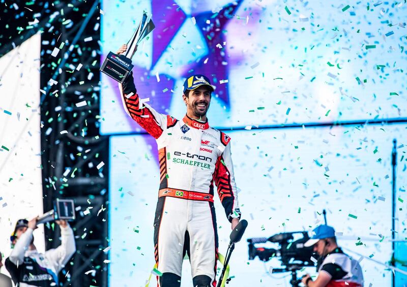 Lucas di Grassi claimed second place in Saudi Arabia, marking his 31st podium finish in Formula E. Courtesy Formula E
