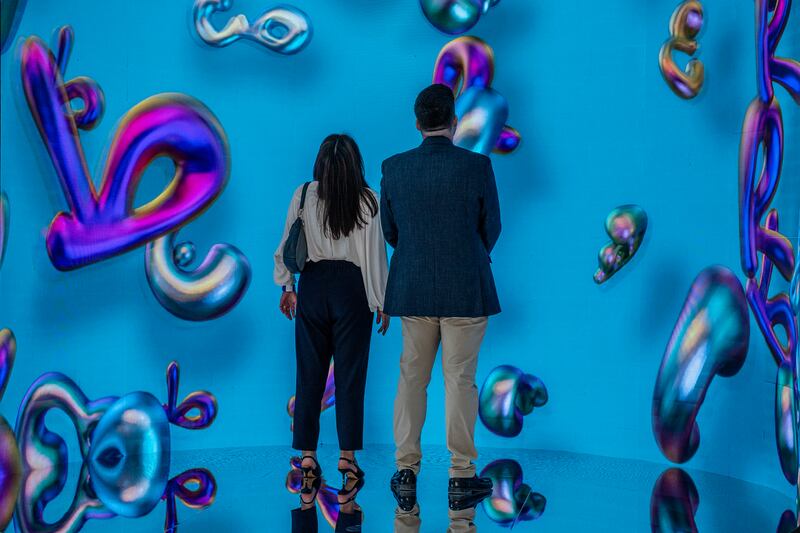 Inside the Loophole, an immersive cylinder installation, is part of the festival