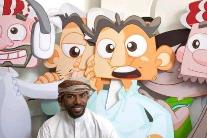 Haider Mohammed, the creator of the cartoon series Shaabiat Al Cartoon. Jeff Topping / The National