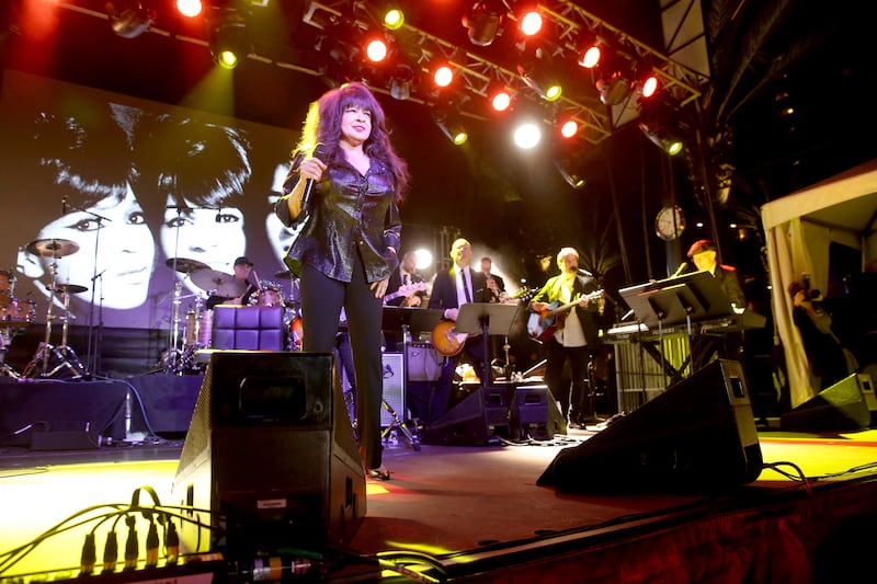 Singer Ronnie Spector performs onstage during the 2017 NAMM Show at the Anaheim Convention Centre in California on January 21, 2017. AFP