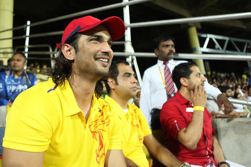 Late Bollywood actor Sushant Singh Rajput during the 2015 IPL match between Chennai Superkings and Rajasthan Royals at the MA Chidambaram Stadium in Chennai. Sportzpics / IPL