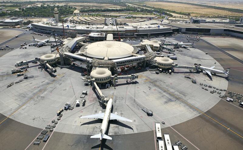 An aerial view of the airport. The Mena region’s airline market is the fastest growing in the world. Photo: Abu Dhabi Airports