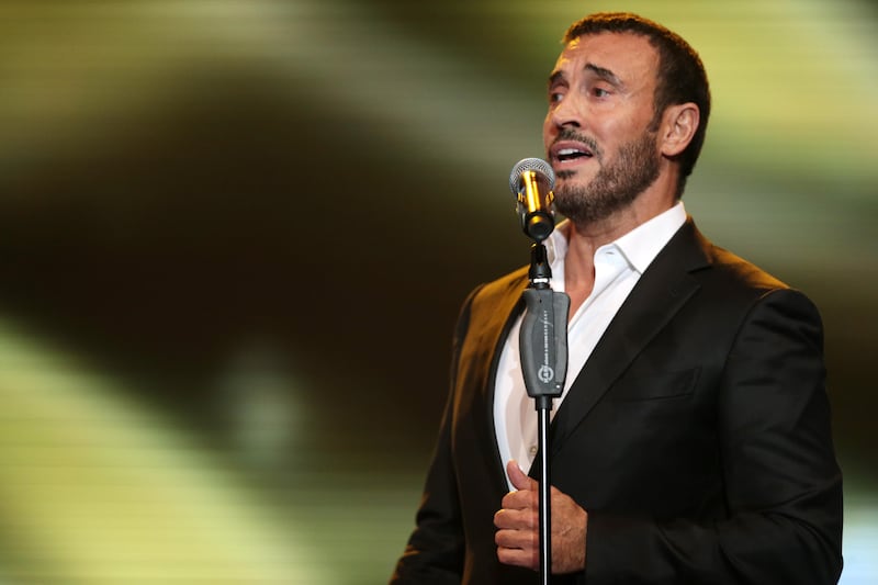Dubai , United Arab Emirates, July 24, 2015:    Kadim Al Sahir performs during the Summer Surprises concert series at Dubai World Trade Centre in Dubai  on July 24, 2015. Christopher Pike / The National

Reporter: Saeed Saeed
Section: Arts & Life


 *** Local Caption ***  CP0724-AL-Summer Concerts Day 207.JPG