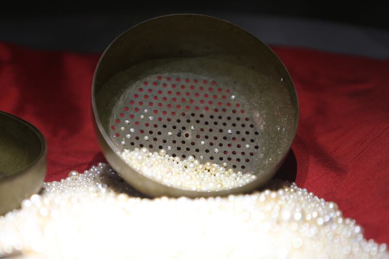 Sieves on display at the Pearl Museum.