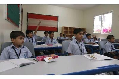 Pupils attend class at JSS Private School in Dubai. Jeffrey E Biteng/The National