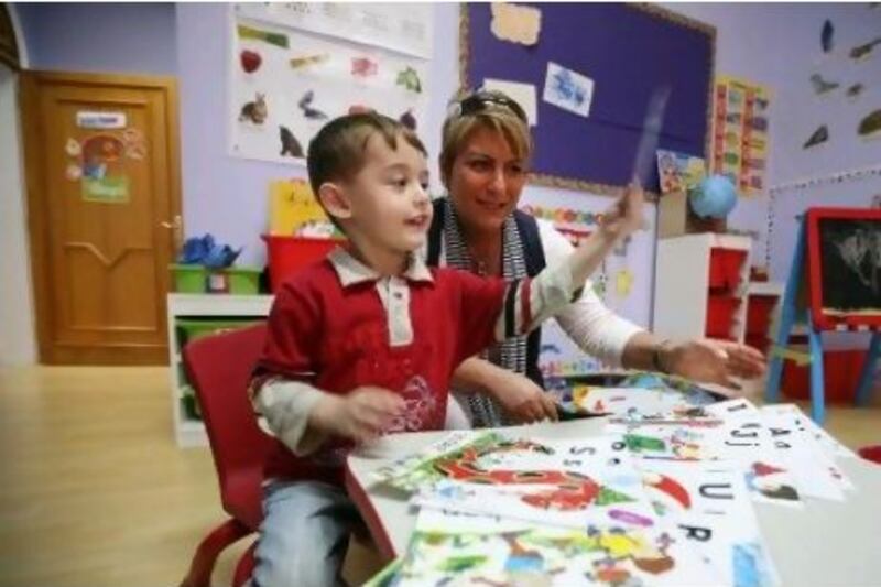 Blooming Buds has only about a dozen toddlers but Rana Boulos, who founded the nursery, is confident there will be a steep rise in attendees at the day school later this year. Fatima Al Marzooqi / The National