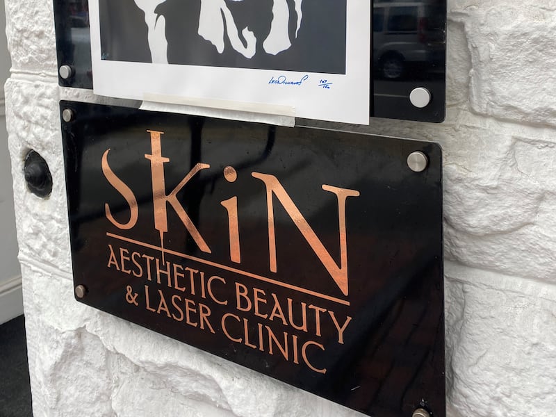 Shops in Porthcawl make the most of the Elvis Festival, including the Skin beauty clinic.