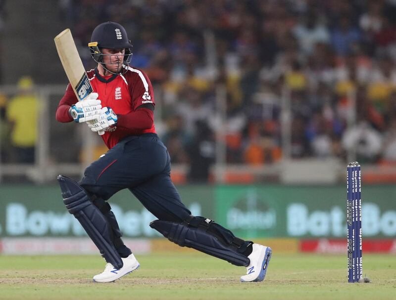 England's Jason Roy on his way to a quickfire 49. PA