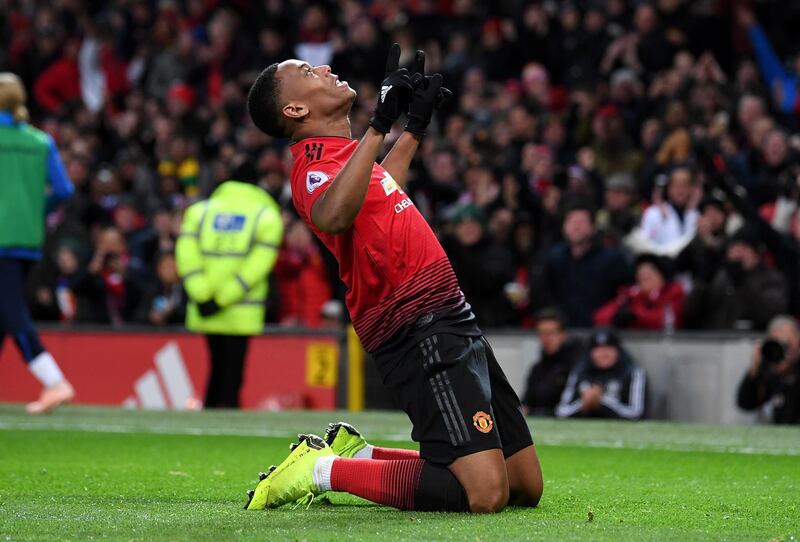 Centre forward: Anthony Martial (Manchester United) – Tormented Everton, winning a penalty, scoring a stunning goal and playing as well as he has at any point in his United career. Getty Images