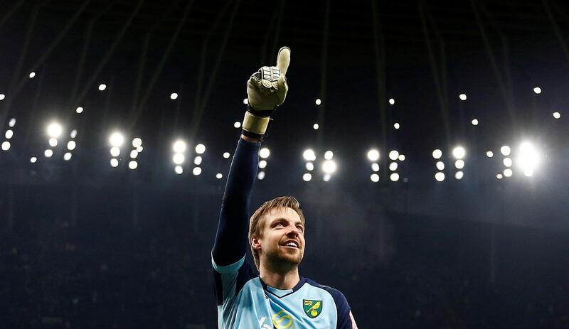 Soccer Football - FA Cup Fifth Round - Tottenham Hotspur v Norwich City - Tottenham Hotspur Stadium, London, Britain - March 4, 2020  Norwich City's Tim Krul celebrates winning the penalty shootout  Action Images via Reuters/Peter Cziborra     TPX IMAGES OF THE DAY