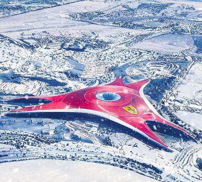 Ferrari World Abu Dhabi on Yas Island as imagined by artist Jyo John Mulloor. Photo: Jyo John Mulloor 