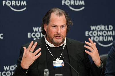 Salesforce co-founder Marc Benioff has been selling about $3 million worth of the company's shares a day. AP 