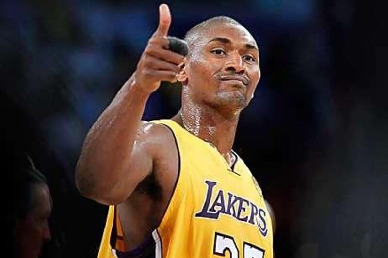 Ron Artest, of the Los Angeles Lakers, has big goals.