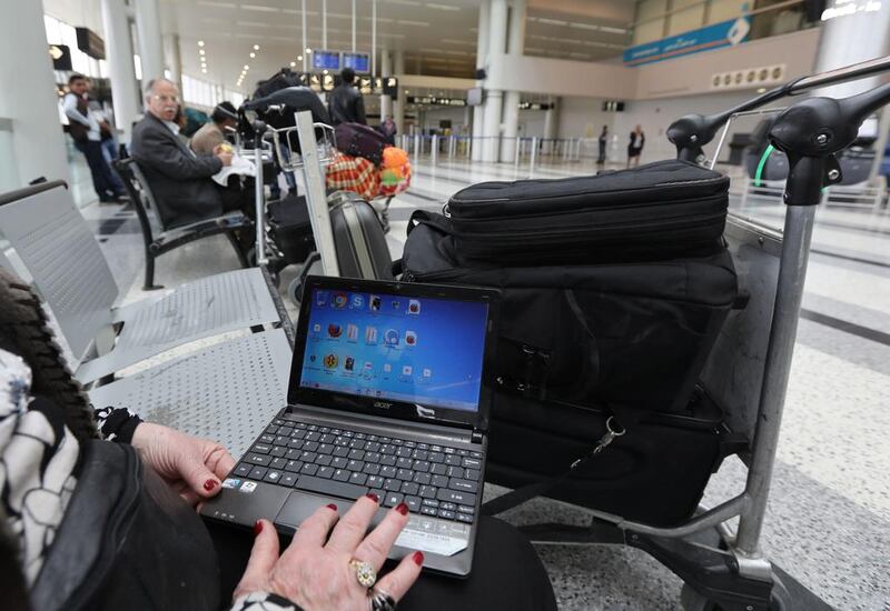 The US banned electronic devices larger than a mobile phone from passenger cabins of direct flights from eight countries in the Middle East, North Africa and Turkey, including Qatar and the UAE. It was later lifted in several countries, including the UAE. Photo: AFP