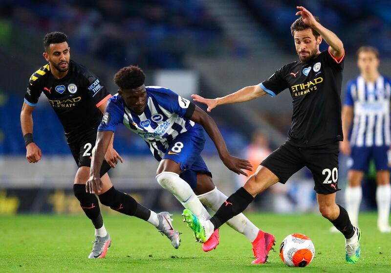 Yves Bissouma – 6, Did all he could to keep track of the rapidly moving shapes of the City midfield, and made one fine tackle. EPA