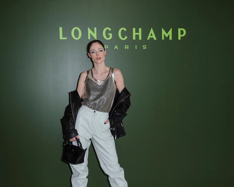 Coco Rocha attends the Longchamp show during New York Fashion Week on February 8, 2020, in Los Angeles. AP