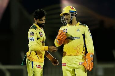 Ravindra Jadeja of the Chennai Superkings celebrating the wicket of Liam Livingstone of the Punjab Kings during match 11 of the TATA Indian Premier League 2022 (IPL season 15) between the Chennai Superkings and the Punjab Kings held at the Brabourne Stadium (CCI) in Mumbai on the 3rd April 2022

Photo by Saikat Das / Sportzpics for IPL