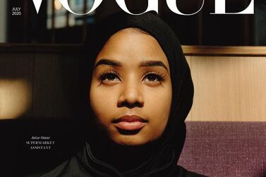 Anisa Omar, a London supermarket worker, is on the cover of 'British Vogue' this July. 'British Vogue' / Instagram