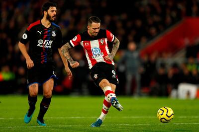 Southampton's English striker Danny Ings (R) scores his team's first goal during the English Premier League football match between Southampton and Crystal Palace at St Mary's Stadium in Southampton, southern England on December 28, 2019. RESTRICTED TO EDITORIAL USE. No use with unauthorized audio, video, data, fixture lists, club/league logos or 'live' services. Online in-match use limited to 120 images. An additional 40 images may be used in extra time. No video emulation. Social media in-match use limited to 120 images. An additional 40 images may be used in extra time. No use in betting publications, games or single club/league/player publications.
 / AFP / Adrian DENNIS / RESTRICTED TO EDITORIAL USE. No use with unauthorized audio, video, data, fixture lists, club/league logos or 'live' services. Online in-match use limited to 120 images. An additional 40 images may be used in extra time. No video emulation. Social media in-match use limited to 120 images. An additional 40 images may be used in extra time. No use in betting publications, games or single club/league/player publications.
