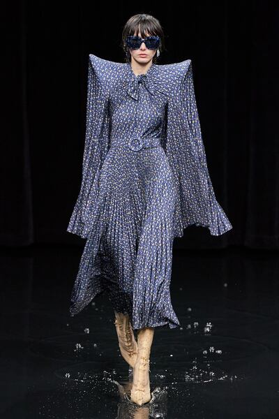 A look from the autumn / winter 2020 fashion show by Balenciaga. Courtesy Balenciaga