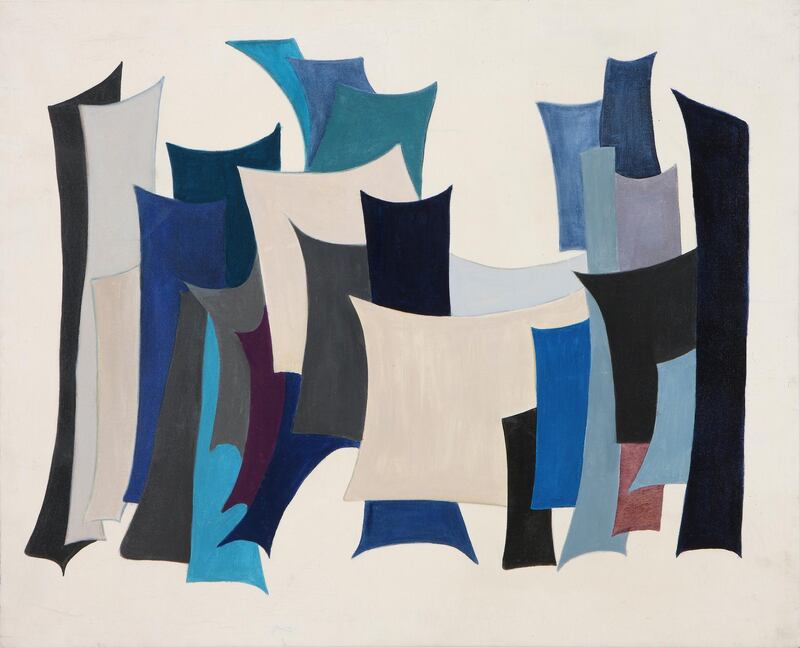 Huguette Caland's 'City II' (1968), Courtesy of Barjeel Art Foundation