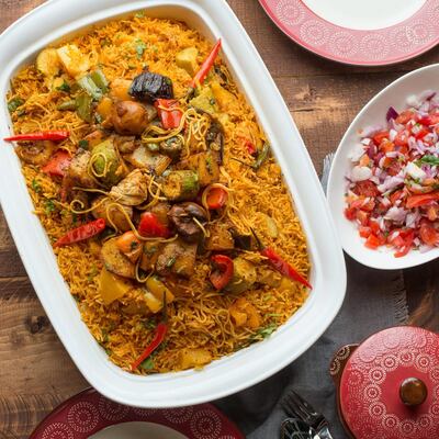 One of chef Douha's signature dishes: Happy Kabsa. Courtesy Douha Al Otaishan