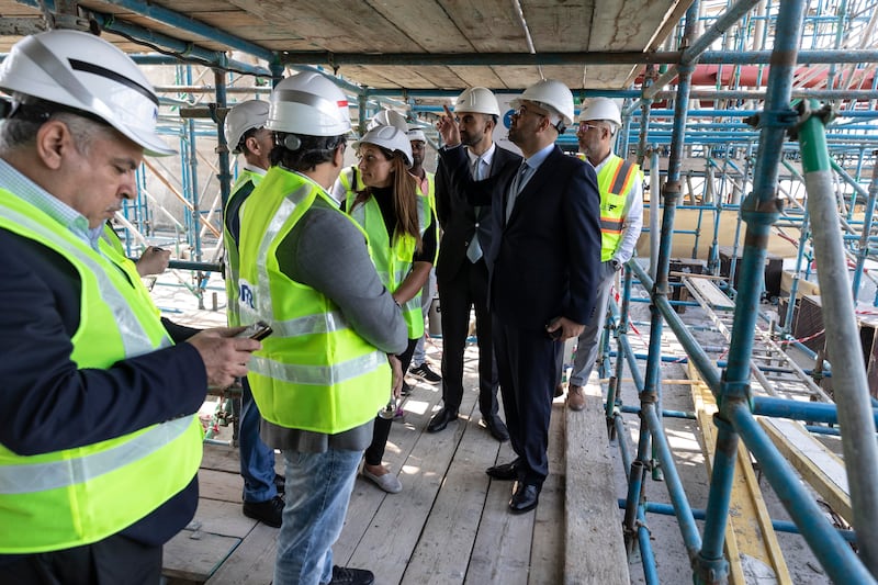 Amr Al Bawab, chief construction officer of Ciel, during the hard-hat tour
