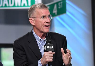 Gen (retd) Stanley McChrystal discusses his new book, 'One Mission: How Leaders Build a Team of Teams', which he wrote with Chris Fussell, in New York in June 2017. Getty Images