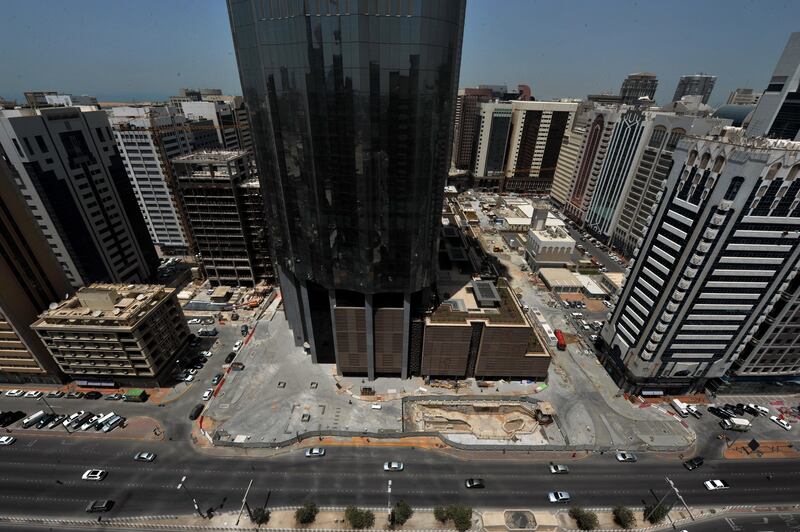 ABU DHABI, UNITED ARAB EMIRATES - - -  April 11, 2013 --- Central Market Project in downtown Abu Dhabi featuring the skylines highest towers. ( DELORES JOHNSON / The National )