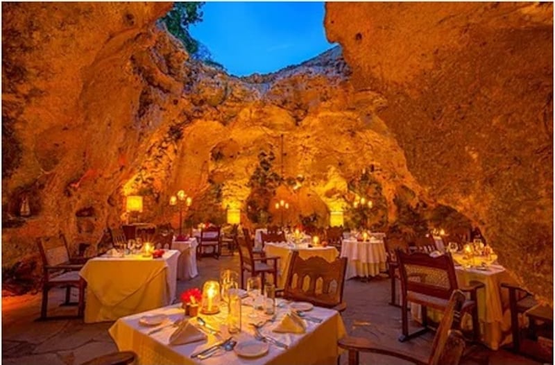 Ali Barbour’s Cave Restaurant, Kenya. Courtesy Ali Barbour’s Cave Restaurant