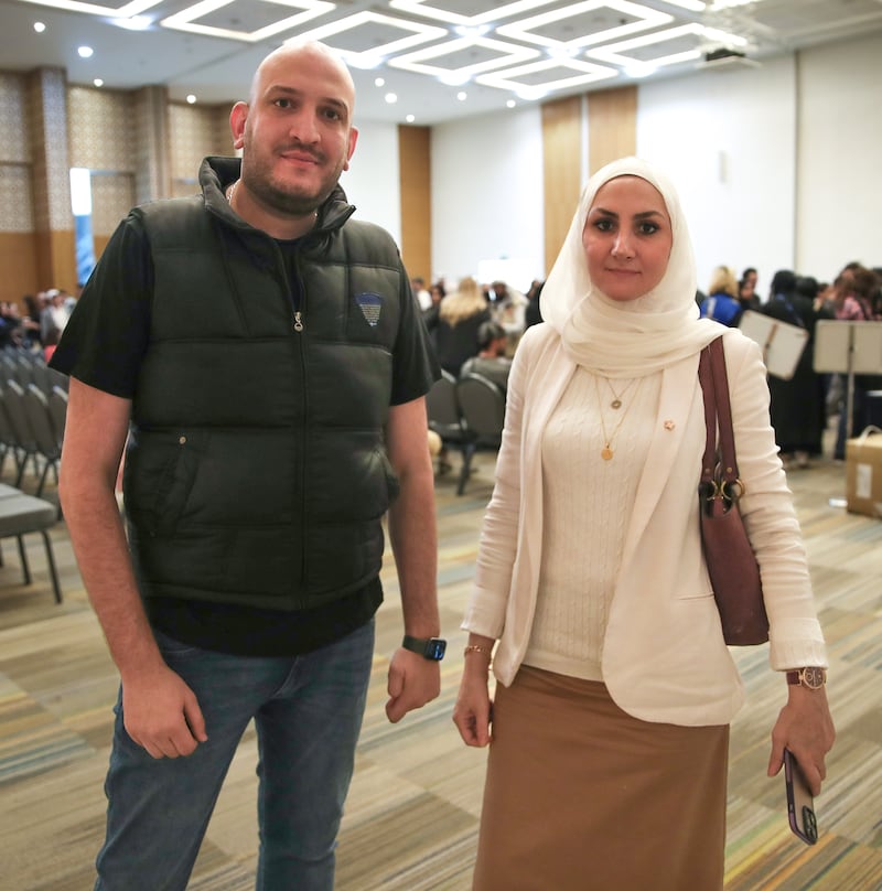 Volunteers from Syria, Reem Al Azem and
Nawras Al Kassas