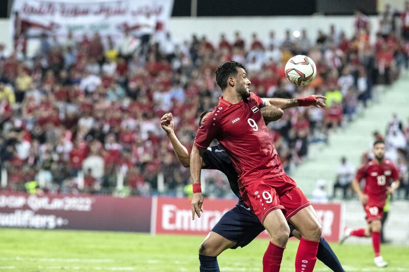 DUBAI, UNITED ARAB EMIRATES. 15 OCTOBER 2019.  STANDALONE. Football, Syria versus Guam at Al Maktoum bin Rashid Stadium. (Photo: Antonie Robertson/The National) Journalist: John McAuley. Section: Sport.
